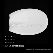 Porcelana oval plain plate